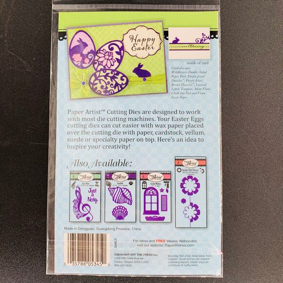 Cutting Dies For Cardmaking Easter Egg Kit Instructions Papers Hot Off The Press - Picture 2 of 9